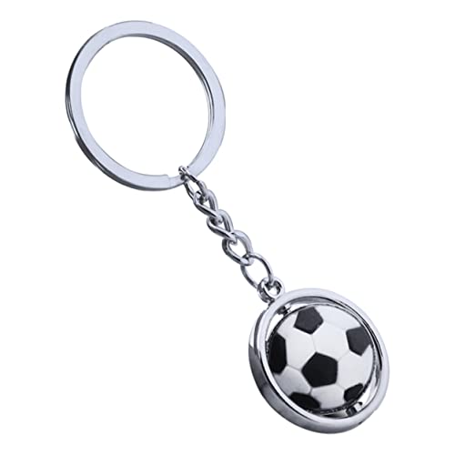 DEARMAMY Fußball Ball Metall Schlüsselring Sport Drehender Schlüsselanhänger Rotierender Ball Schlüsselhalter Schlüsselkette Geburtstagsgeschenk von DEARMAMY