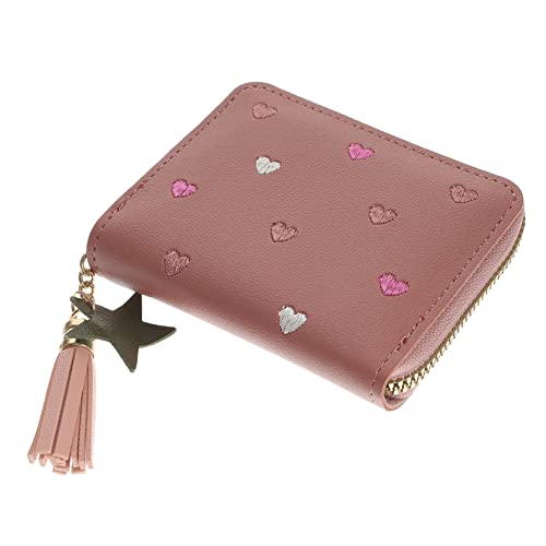 DEARMAMY Mini-Make-up-Taschen Zier Damen Geldbörse Brieftasche Pu Karten Pack Süße Tasche für Reisen von DEARMAMY