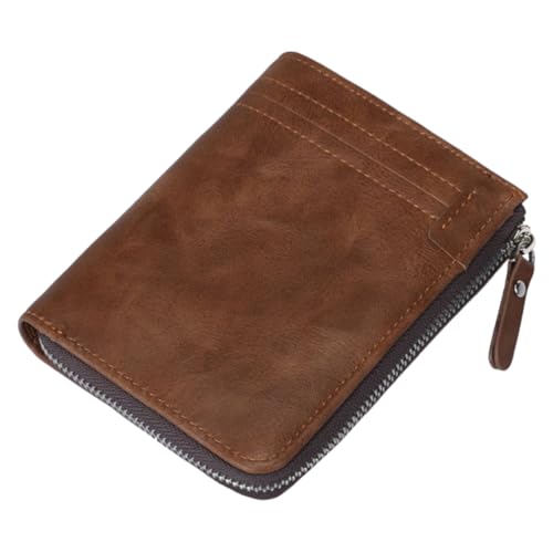 DEARMAMY Herren Casual Brieftasche Multi-Card Kurze Geldbörse Organizer Reißverschluss für Mode von DEARMAMY
