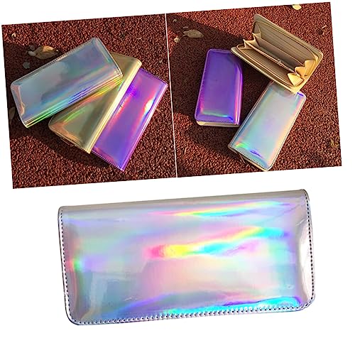 DEARMAMY Geldbörse Mit Glänzendem Münzetui Silberner Mit Großem Fassungsvermögen Für Damen Elegantes Design Praktische Organisation Für Bargeld von DEARMAMY