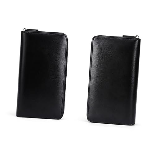 DEARMAMY Geldbörse Für Herren Und Damen – Geldbörse Mit Reißverschluss 12 Kartenfächer Geldklammer Absatzhalter Verschließbarer Geldbeutel von DEARMAMY