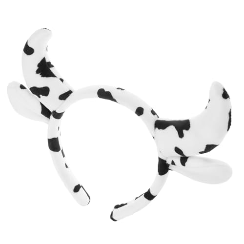 DEARMAMY Gesicht Stirnband Waschen Kuh-cosplay-zubehör Haarnadel Horn Kuh Cosplay Stirnbänder Bands Handtuch Stirnband Bogen Cowgirl Halloween-tier-stirnbänder Kappe Ochse Kostüm Stoff von DEARMAMY