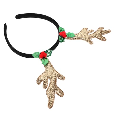 DEARMAMY Rentiergeweih Stirnband Haarband Für Weihnachten Weihnachtshaaraccessoires Weihnachtskopfschmuck Weihnachtspartyzubehör Innenraumdekoration von DEARMAMY