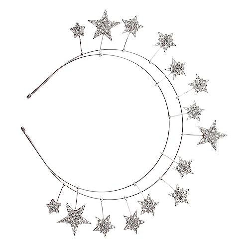 DEARMAMY Glitzernde Sternen Kopfbedeckung für Hochzeiten Geburtstagsfeiern und Auftritte Haardband mit Funkelnden Strasssteinen für Damen und Mädchen von DEARMAMY
