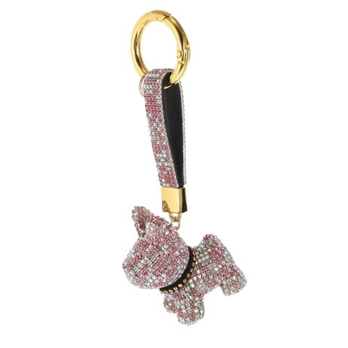 DEARMAMY Strass-Hund-schlüsselanhänger Hunde-Rucksack- Schlüssel-Baggies- Stilvolles Hunde-hängeornament für Die Auto-innenausstattung von DEARMAMY