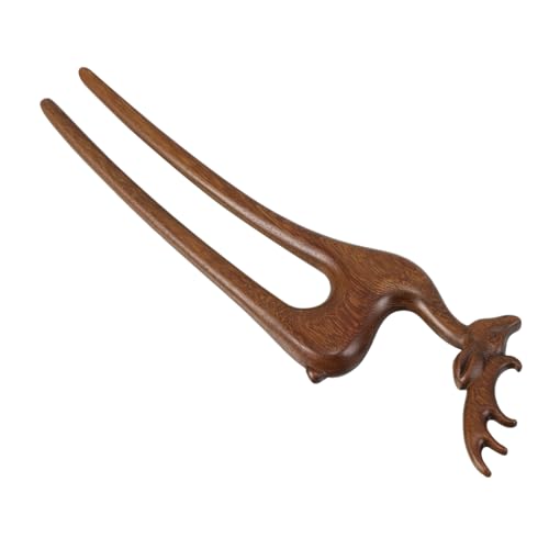 DEARMAMY Goldene Sandelholz Haarnadel Modische Pailletten Vintage Haarnadeln Rattan Gewebter Korb Halskorrektor Haarnadel Haarspray Stirnband Band Pailletten Plüschtier von DEARMAMY