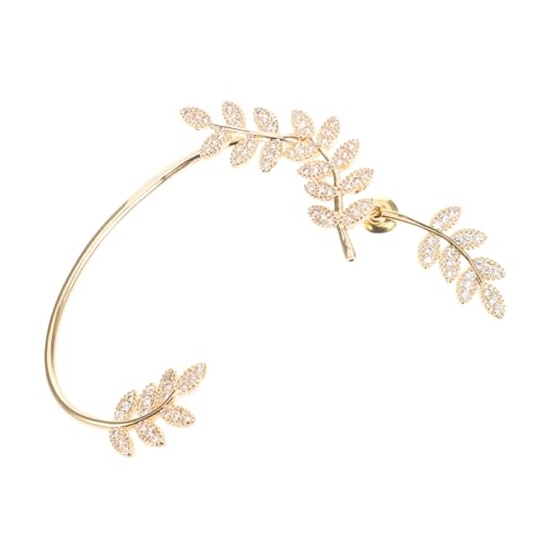 DEARMAMY Goldener Baumzweig Ohrklemme mit Funkelnden Mikro zirkonia Wiederverwendbarer Ohrclip frei von Piercing Eleganter Ohrwickel für Hochzeiten und Partys Modischer Ohrschmuck für von DEARMAMY