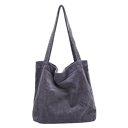 DEARMAMY Große Kapazität Corduroy Schultertasche Für Frauen Vintage Umhängetasche Als Studentenhandtasche Für Alltag Stilvolle Einkaufstasche Für Modebewusste von DEARMAMY