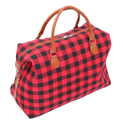 DEARMAMY Große Kapazität Reisetasche Handtasche Schultertasche Plaid Reisetasche Robust Reißfest Vielseitig für Geschäftsreise und Freizeit von DEARMAMY