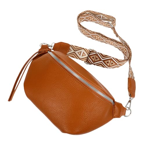 DEARMAMY Große PU Umhängetasche Für Damen Verstellbarer Gürtel Praktische Reisetasche Mit Reißverschluss Multifunktionale Brusttasche Für Freizeit Und Reisen von DEARMAMY