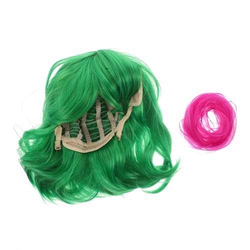 DEARMAMY Grüne Kurze Bob-perücke Mit Schal Kopfschmuck Für Cosplay Party-perücken Für Frauen Auffälliges Accessoire Für Maskerade Und Urlaub DEARMAMY Grüne Kurze Bob-perücke Mit Schal Kopfschmuck Für Cosplay Party-perücken Für Frauen Auffälliges Accessoire Für Maskerade Und Urlaub von DEARMAMY
