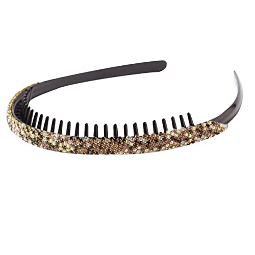 DEARMAMY Strass Haarband für Frauen Glitzerndes Anti Slip Stirnband für Partys und Hochzeiten Modisches Zahn Haarreif Zubehör von DEARMAMY