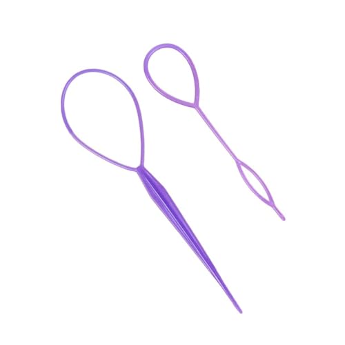 DEARMAMY Haarflechtwerkzeug 8 Stück Kunststoff Tail Haarstyling für Damen für Ballett und Tanzaufführungen Schont das Haar mit Haarperlen und Clips von DEARMAMY