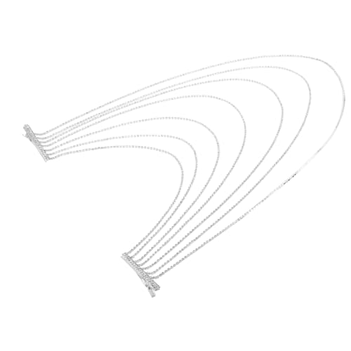 DEARMAMY Einzigartiger Damen-stirnband-schmuck Bequeme Silberne Haarkette Braut-haar-accessoires für Besondere Anlässe von DEARMAMY