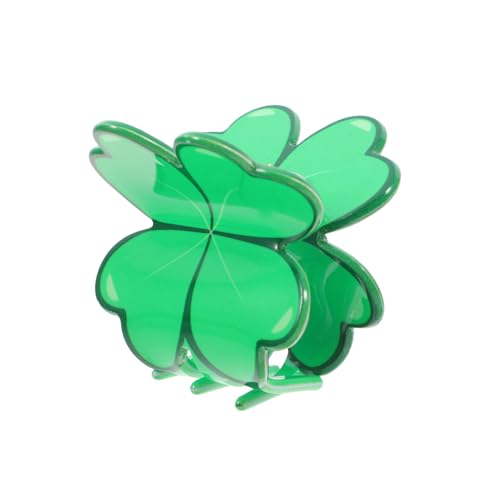 DEARMAMY St Patricks Haarspangen Kleeblatt-hut-haarnadel Irische Spange Acryl-haarschmuck Für Damen Festtagsfrisuren-accessoire St Patricks Day Kopfschmuck Vierblättriges Haar-tool von DEARMAMY