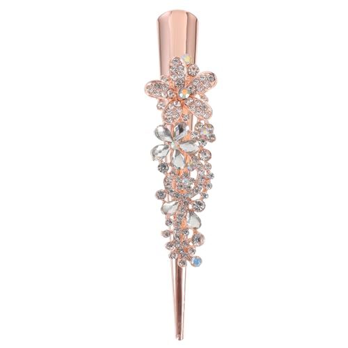 DEARMAMY Haarnadel Aus Kristall Haarschmuck Für Frauen Haarstyling -werkzeuge Haarspangen Für Mädchen Abschlussball Haarspangen Vintage Hair Accessoires Große Haarnadel Metall Weiß von DEARMAMY