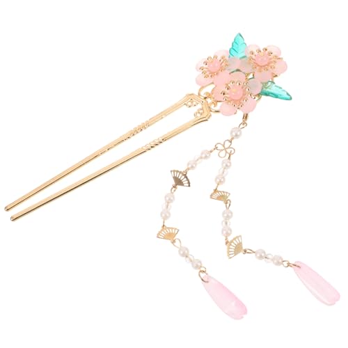 DEARMAMY Haarnadel die chinesen frisierumhang weichnachten haarsschmuck frisuren Bobby dekorativer Haarstab geformt dekoration Vintage-Deko Haarstäbchen für Frauen Haarbrötchennadel Glas von DEARMAMY