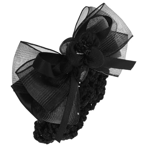 DEARMAMY Haarnetze Für Damen Haarnetz Mit Schleife Dutt-abdeckung Haarschmuck Für Stewardessen Dutt-abdeckung Für Damen Haarspangen-dutt-abdeckung Stylische Haarspangen Stilvolles von DEARMAMY