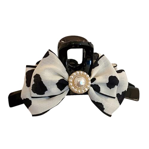 DEARMAMY Haarspange Mit Schleife Und Perlen Für Frauen Haarklammer Für Dickes Oder Glattes Haar Modeaccessoire Für Partys Und Alltag von DEARMAMY