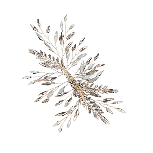 DEARMAMY Haarspange Mit Strasssteinen Und Hochzeitsblättern Kopfschmuck Für Hochzeit Und Party Haaraccessoire Für Frauen Und Mädchen von DEARMAMY