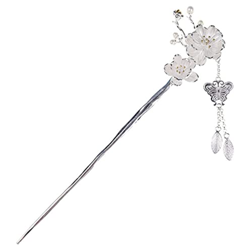 DEARMAMY Haarstab Blumen Haaraccessoire Quaste für Damen Retro Haargabel aus Metall Langlebig für Hochzeiten und von DEARMAMY