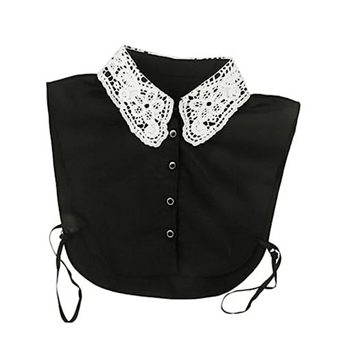 DEARMAMY Modisches Damen Top Abnehmbarer Halber Hemdkragen Floraler Ausschnitt Baumwollmischung Vielseitige Passform von DEARMAMY