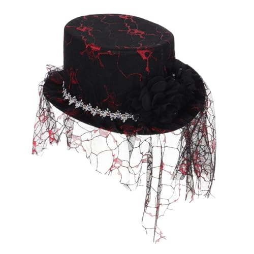 DEARMAMY Halloween-Hut Kostüm Hut Gothic Steampunk-Zylinder Zauberhut verkleiden Weltraumhut Kegelhut Dekorativer Hut Halloween Verzierung dekorativer Partyhut Halloween-Dekorationen Acryl von DEARMAMY
