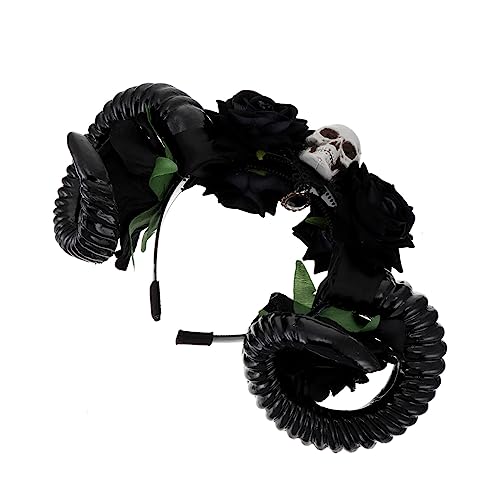 DEARMAMY Halloween-Kopfschmuck Halloween-Partyzubehör Halloween Accessoire Horror Kostüm Hörner halloween kopfschmuck halloween kopfbedeckung Haarband Spoof-Versorgung Filmrequisite Plastik von DEARMAMY