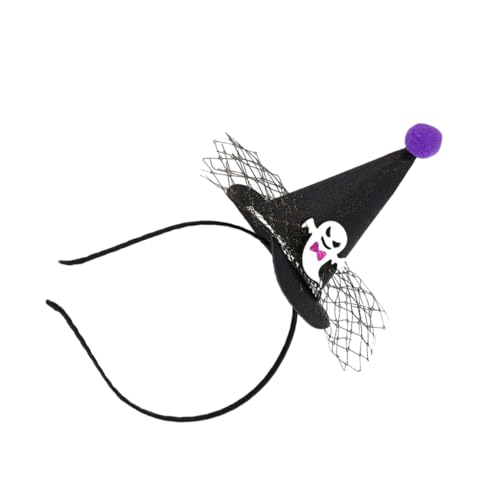 DEARMAMY Halloween-Stirnband Teufel Kostüm Halloween-Haarreifen Halloween- Hexenhut halloween kopfschmuck halloween kopfbedeckung weihnachtsdeko Festival Ornament Geister-Stirnband von DEARMAMY