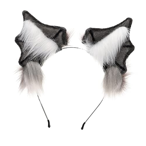 DEARMAMY Halloween Tierohren Haarreif Plüschige Bat Headband Für Kostümpartys Kinderfeste Und Fotorequisiten Einzigartiges Halloween Zubehör von DEARMAMY