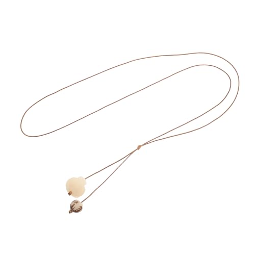 DEARMAMY Halskette Für Damen Mit Geschnitztem Knoblauchanhänger Im Ethno-stil Langer Halsschmuck Mit Boho-anhänger Für Lässige Looks Und Alltagsmode von DEARMAMY