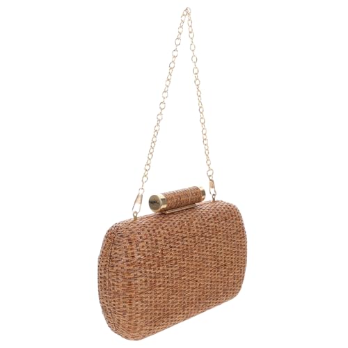 DEARMAMY Handgefertigte Handgewebte Crossbody Tasche Leichte Sommer strandtasche Vielseitige Flecht umhängetasche Vintage Stil Verwandlungsfähig als Clutch für Hochzeit und von DEARMAMY