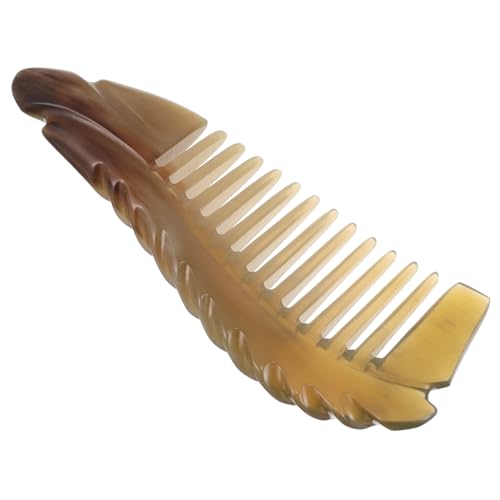 DEARMAMY Handgefertigter Ox Horn Breitzinkiger Kamm für Frauen Anti-statisch Sanftes Entwirren und Styling für Lockiges Haar Kompakt und Tragbar Natürliche Kopfhautmassage Praktisches DEARMAMY Handgefertigter Ox Horn Breitzinkiger Kamm für Frauen Anti-statisch Sanftes Entwirren und Styling für Lockiges Haar Kompakt und Tragbar Natürliche Kopfhautmassage Praktisches von DEARMAMY