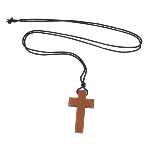 DEARMAMY Handgefertigtes Kreuz Anhänger Schmuckstück für Damen Leichte und Stilvolle Holz Halskette als Bedeutungsvolles für Täglichen Gebrauch von DEARMAMY