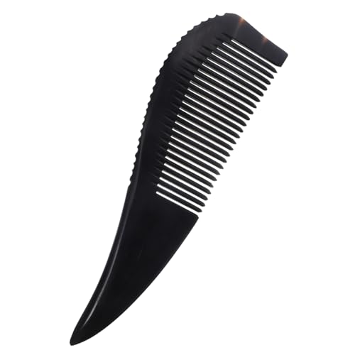 DEARMAMY Handlicher Massagekamm aus Wasserbüffelhorn zum Entwirren von Lockigem Haar für Männer und Sicher und Leicht zu Handhaben Zuhause von DEARMAMY