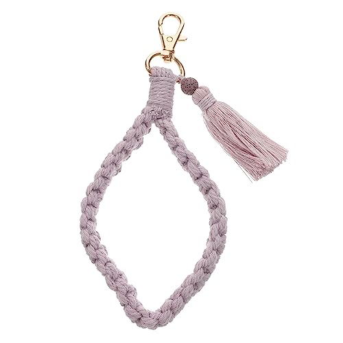 DEARMAMY Schlüsselanhänger Armband Makramee Bohemian Style Schlüsselband Für Frauen Schlüsselanhänger Mit Quaste Design Schlüsselband von DEARMAMY