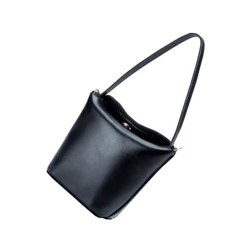 DEARMAMY Handtasche auflageboxen aufbewahren Box schoppertaschen schlüsselkasten totebags Korb Versiegelung Wagen Halter Karte tragbare Wechseltasche tragbare Münztasche Echtes Leder Black von DEARMAMY