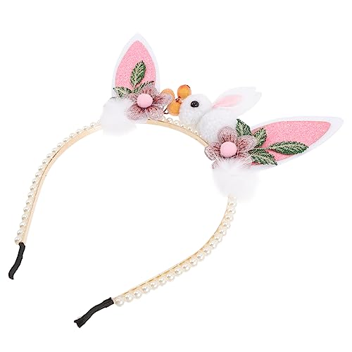 DEARMAMY Hasenohren Haarreif für Mädchen Plüsch Bunny Ohr Stirnband für Kostümpartys Ostern Karneval Hochwertiger Haarschmuck für Alltag und Besondere Anlässe von DEARMAMY