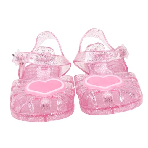 DEARMAMY Hausschuhe Rutschfest Sommer Sandalen mit Fußbett Bequeme Slipper für Mädchen Atmungsaktiv Leicht Rote Cartoon Prinzessin Pantoffeln für Strand und Freizeit von DEARMAMY