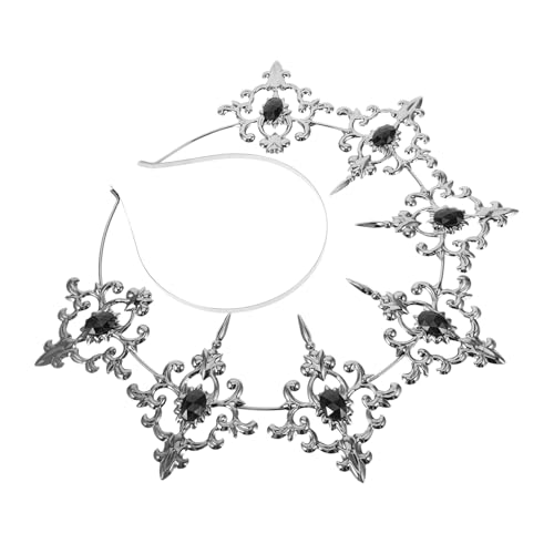 DEARMAMY Metall Stirnband Braut Hochzeit Party Kopfschmuck Gold Krone Kuchen Topper von DEARMAMY