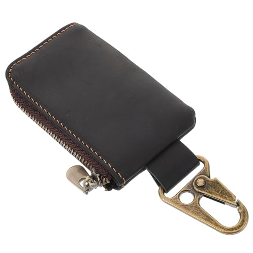 DEARMAMY Herren Geldbörse mit Reißverschluss Kleine Schlüsseletui und Ohrhörer Tasche Münzbeutel mit Gürtelclip Multifunktionale Aufbewahrungstasche für Alltag und Reise von DEARMAMY