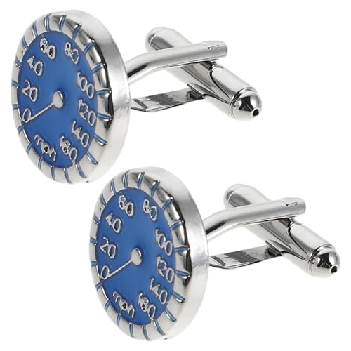 DEARMAMY Herren Speedometer Manschettenknöpfe Französischer Stil für Hemd French Cuff Dress Shirts Business Hochzeit Party Accessoires mit Rennwagen Design von DEARMAMY
