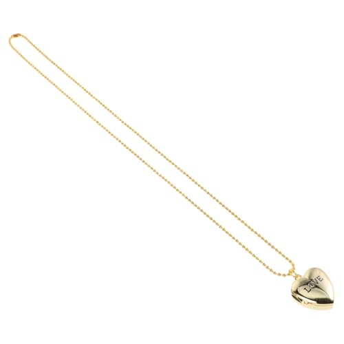 DEARMAMY Herz Medaillon Halskette Für Frauen Süße Mädchen Liebesherz Taschenuhr Vintage Medaillon Aus Goldener Legierung Herzförmiger Medaillon Schmuck Für Mädchen Für von DEARMAMY