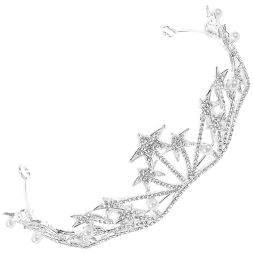 DEARMAMY Hochwertige Brautkrone Mit Kristall-perlen Und Stern-design Elegantes Accessoire Für Hochzeiten Und Besondere Anlässe Frauen Und Mädchen von DEARMAMY