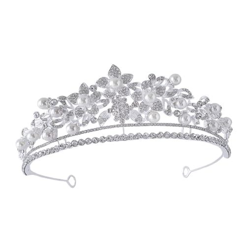 DEARMAMY Hochwertige Perlen Tiara für Damen Hochzeitskrone mit Funkelnden Strasssteinen Brautkleider Geburtstagsfeiern und Abendveranstaltungen Komfortabel und Robust DEARMAMY Hochwertige Perlen Tiara für Damen Hochzeitskrone mit Funkelnden Strasssteinen Brautkleider Geburtstagsfeiern und Abendveranstaltungen Komfortabel und Robust von DEARMAMY