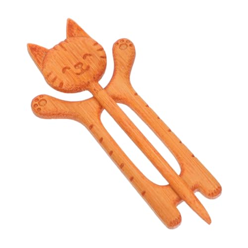 DEARMAMY Holzbrosche Katze Niedliche Katzenmotiv-anstecknadel aus Langlebigem Holz Leichter Pullover-clip für Damen und Mädchen Glatte Kanten Schonend zu Kleidung Dekorative Brosche für von DEARMAMY