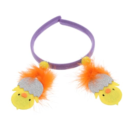DEARMAMY Hühner Haarreif Mit Gefiedertem Küken Haarreif Aus Weichen Materialien Verstellbare Für Verschiedene Kopfgrößen Verspieltes Küken-design Für Feiertagsfeierlichkeiten von DEARMAMY