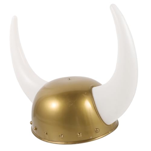 DEARMAMY Hüte und Helme für Weihnachtsfeiern Ochse Wikinger-Cosplay-Helm Piratenhut Wikingerhut Hörner kopfhoerer hutschachtel Tierkopf Hut mützen Partyhut Dekoration Tanzpartyhut Plastik von DEARMAMY