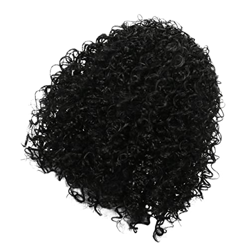 DEARMAMY Ice Seidenhaarkopfbedeckung Lockig Stirnband Perücken Für Frauen Locken Party Stirnbänder Wellig Schwarz Bob Welle Dehnbar Mit Black Hochtemperaturdraht von DEARMAMY