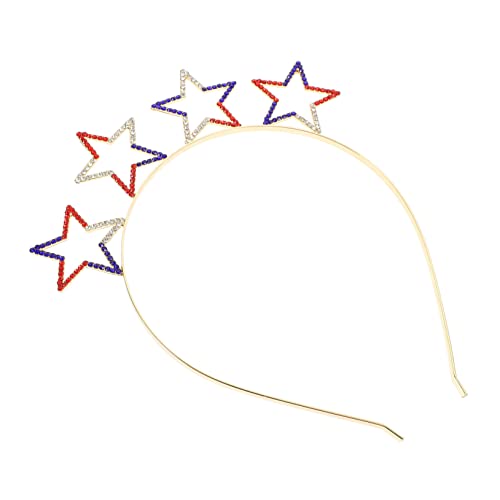 DEARMAMY Independence Day Haarband Stern Kopfschmuck Party Erwachsene Leichtes Langlebiges Stirnband mit Glitzerndem Design für Festlichkeiten und Kostümzubehör von DEARMAMY